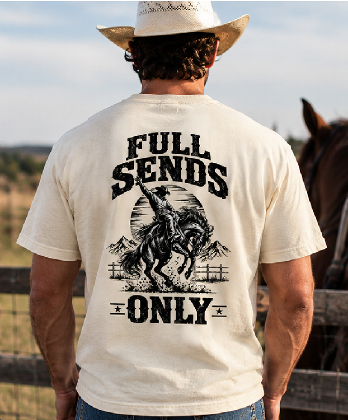 40X = 1200 Entries ✅ - Western "Full Sends Only" Fervi Nation Tee