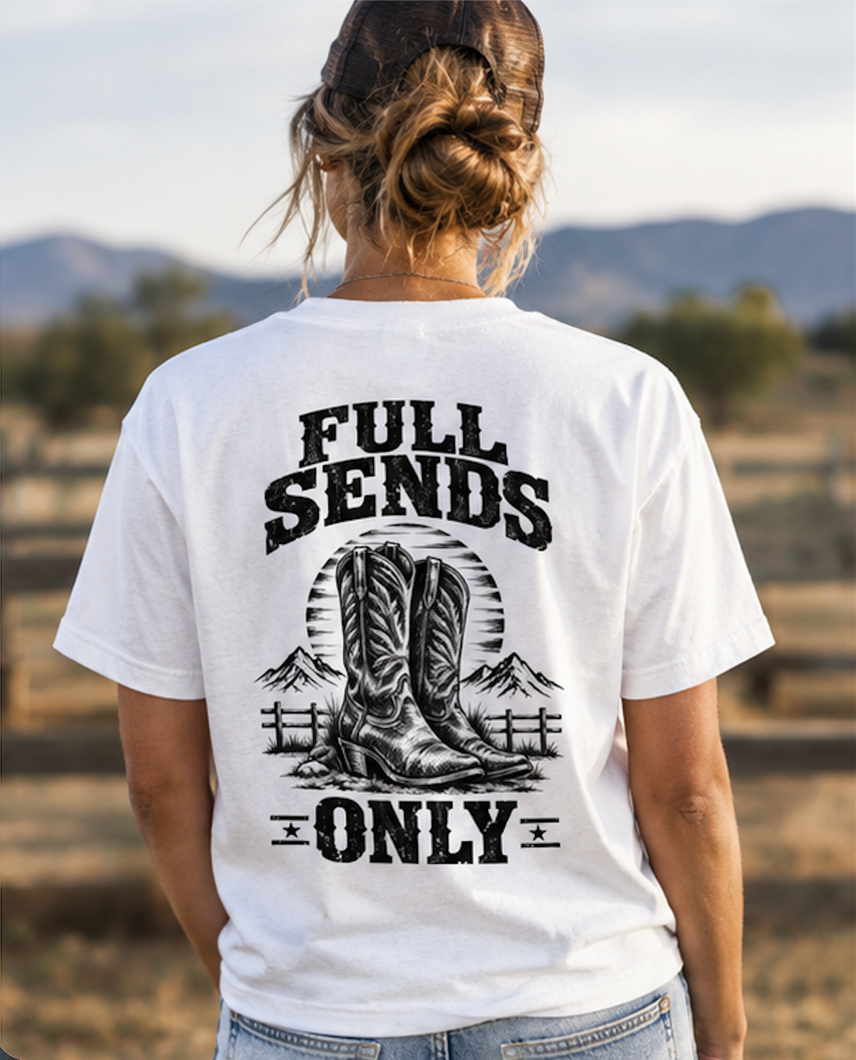 40X = 1200 Entries ✅ - Western Boots "Full Sends Only" Fervi Nation Tee